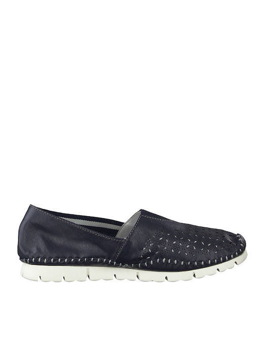 Jana Leather Women's Moccasins in Blue Color