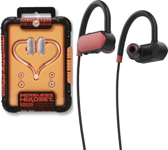WK BT BD520 In-ear Bluetooth Handsfree Ακουστικά Κόκκινα