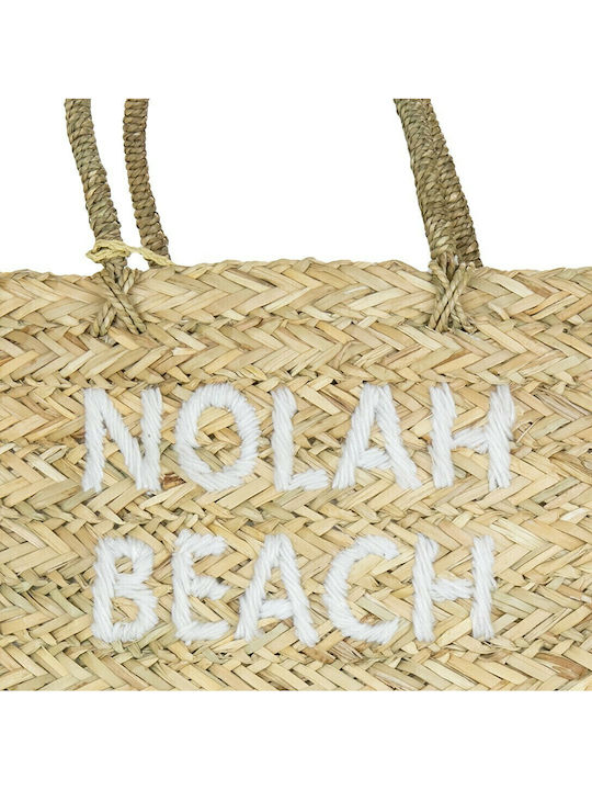 Nolah Beach Ψάθινη Τσάντα Θαλάσσης Μπεζ