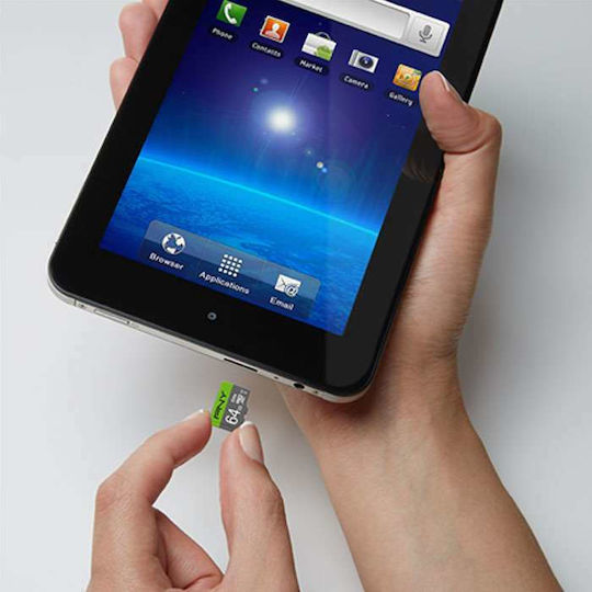 PNY Elite microSDXC 64GB U1 UHS-I 100MB/s με αντάπτορα