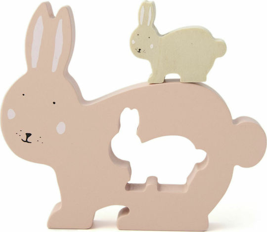 Holz Kinder Steckpuzzle Baby Mrs. Rabbit für 1+ Jahre 2pcs Trixie