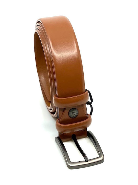 LGD-2007 Men's Belt Leather Tabac Brown LGD-2007-ΜΜ CAMEL LEATHER