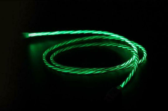 Cablexpert LED USB to Lightning Cable Πράσινο 1m (CC-USB-8PLED-G-1M)