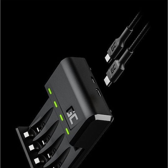 Green Cell VitalCharger USB 4 Batteries Ni-MH Size AA/AAA Set with 4x AA 2000mAh