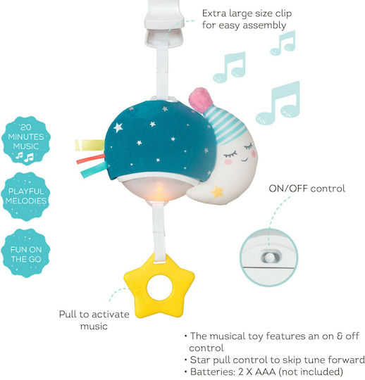 Taf Toys Pendant Toy for Car with Music and Teether Mini Moon 12585