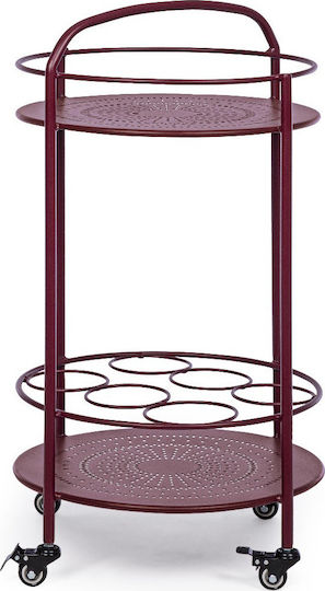 Metal Masa auxiliară pentru spații exterioare mici Burton Cherry 45x45x81buc