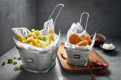 Gefu Metallic Serving Deep Fry Basket L25.1xW11.2xH17.5cm