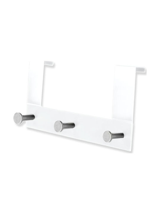 Grekon Metallic Door Hook with 3 Positions White