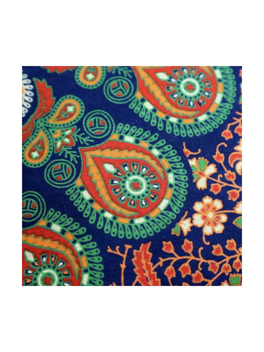 Synchronia Sofa Cushion Pouf Made of 100% Cotton Navy Blue 45x45cm