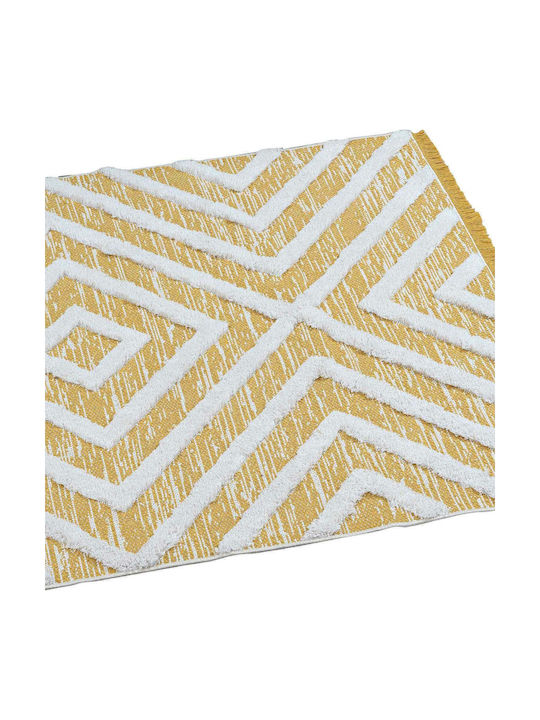 Madi Flint Rug Rectangular Summer Cotton Yellow