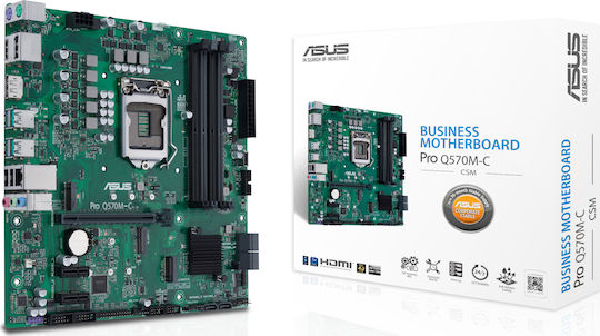 Asus Pro Q570M-C/CSM Motherboard Micro ATX με Intel 1200 Socket 90MB1700-M0EAYC