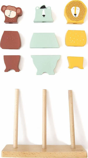 Trixie Stacking Toy Composition Game Animals made of Wood for 18++ Months