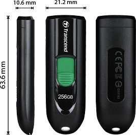 Transcend JetFlash 790C 256GB USB 3.1 Stick with connection USB-C Black