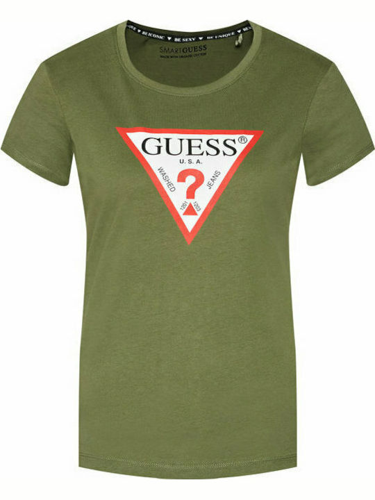 Women's T-shirt Floral Khaki
