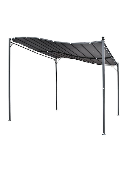 Pergolă De Grădină Din Metal 297x297x250cm Gri 84C-038GY Pergolă De Grădină Din Metal 297x297x250cm Gri 84C-038GY