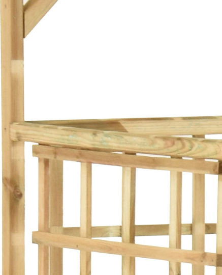 Garden Pergola made of Wood in Beige Color 140x80x168cm