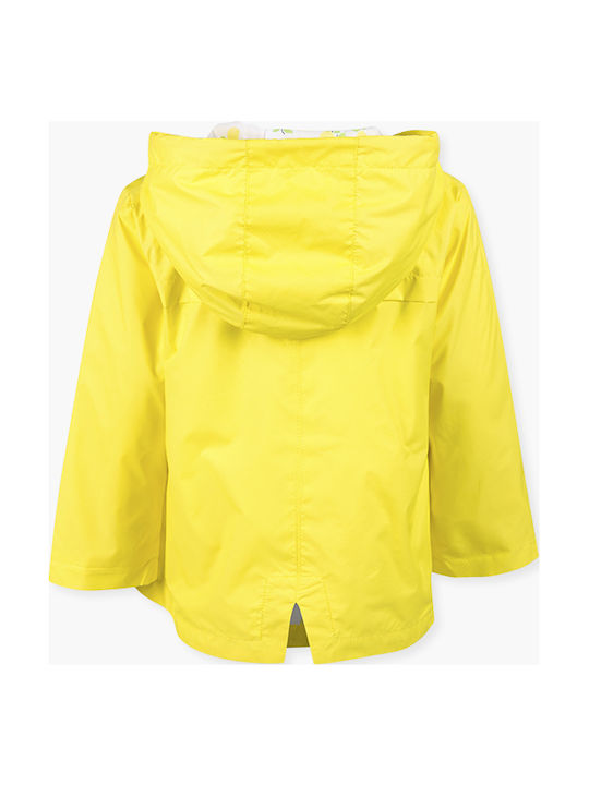 Losan Kids Sports Jacket short Windproof Hooded Yellow