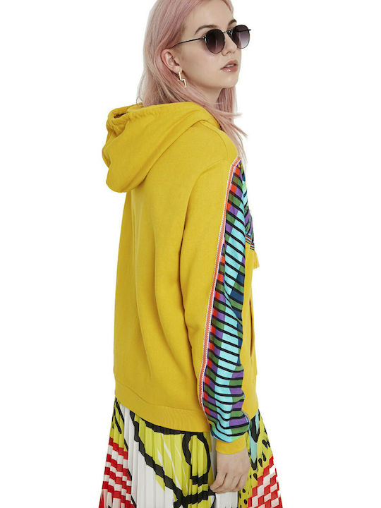 Desigual Pepperss Women's Hooded Sweatshirt Yellow