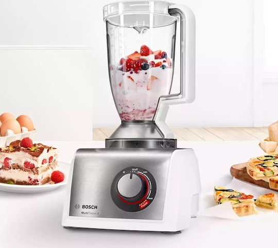 Bosch Πολυμίξερ 1250W με Κάδο 3.9lt και Κανάτα Μπλέντερ Λευκό