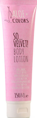 Aloe Colors So Velvet Feuchtigkeitsspendende Lotion Regeneration mit Aloe Vera & Duft Pulver für empfindliche Haut 150ml