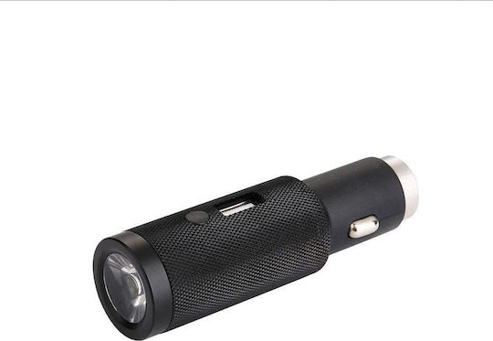 RealPower Φορτιστής Αυτοκινήτου με μία Θύρα: 1xUSB Μαύρο Χρώμα
