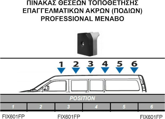 Menabo Roof Bars Aluminum (with Roof Rack Legs)