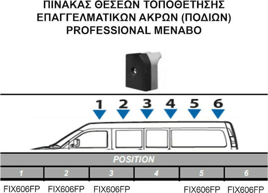 Menabo Μπάρες Οροφής Αλουμινίου για Nissan Interstar (Σετ με πόδια)