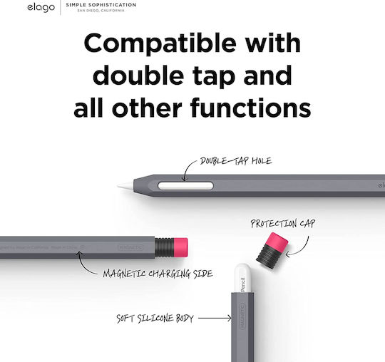 Elago Stylus Case Classic for Apple Pencil 2nd Gen in Dark Grey color