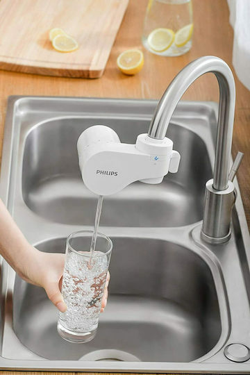 Philips On Tap Filtru de Apă pentru Robinet Carbon Activat / Membrane din Fibre Goale 0.1 μm