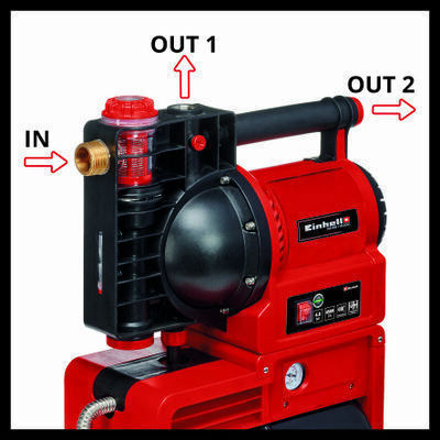 Einhell GE-WW 1145 ECO Einstufig Einphasig Wasserdruckpumpe mit Behälter 20 Liter 1100W