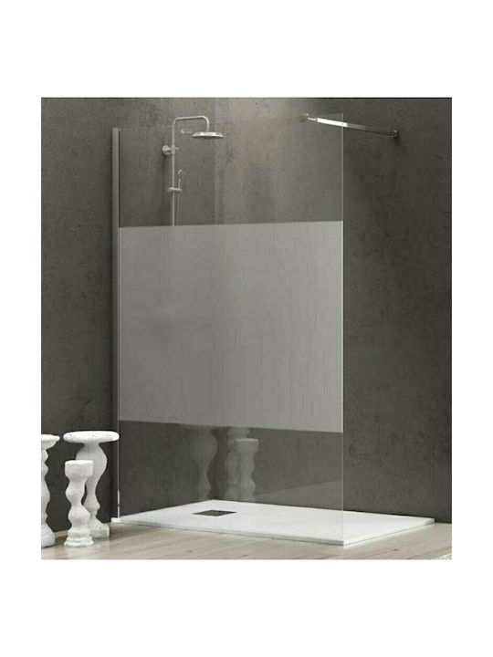 Karag Free 1 Shower Screen for Shower 80x185cm Serigrafato Chrome