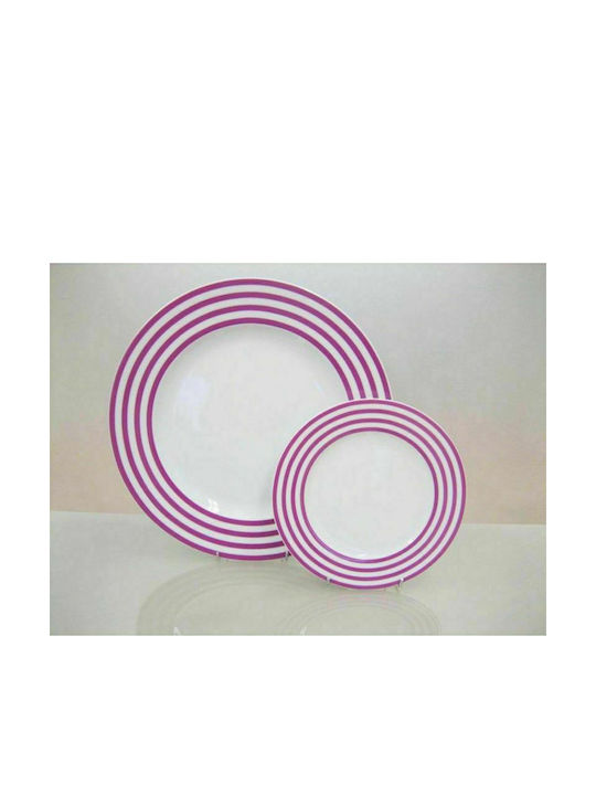 Cryspo Trio Viva Purple Porcelain Dinnerware Set 24.443.40 20pcs