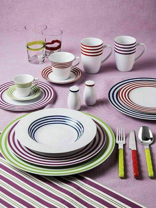 Cryspo Trio Viva Purple Porcelain Dinnerware Set 24.443.40 20pcs