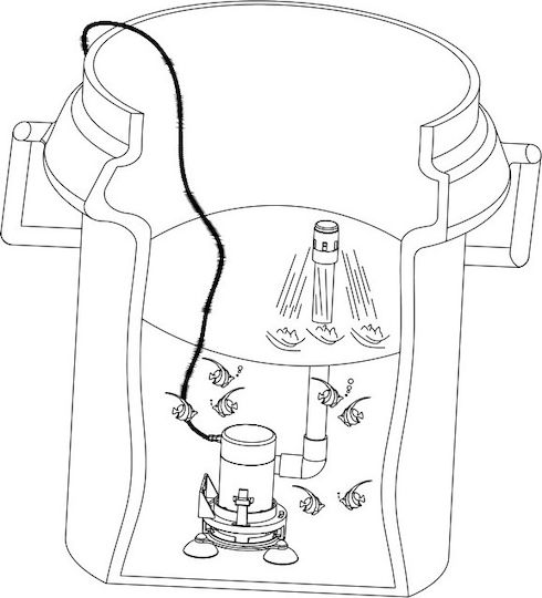Eval Automatic Bait Pump for Boat Horizontal 12V