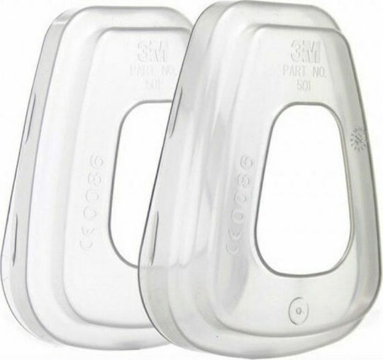 3M Mask Half Face with 6051 Filters & 5935 P3 pre-filters 6200 Gray