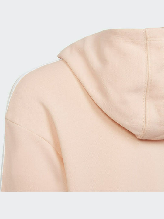 Kids Sweatshirt Cropped with Pockets Pink Adicolor