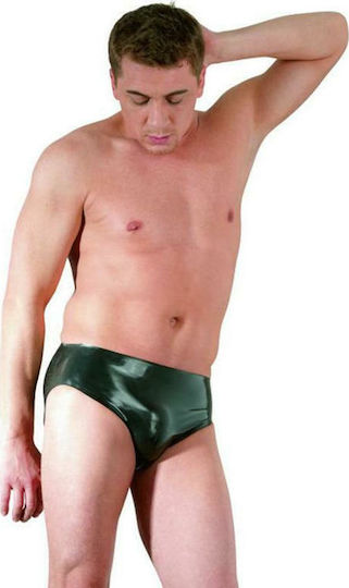 LateX Latex Men's Briefs with Dildo