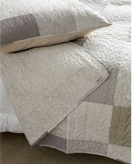 Vesta Home Set Cuvertură Pat Single Din Poliester Gri 160x230cm 2 Bucăți