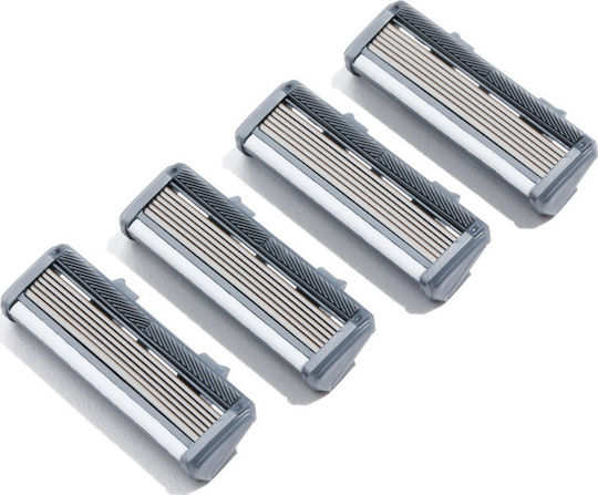 Realshave Razor cu Capete de schimb 6 lame și bandă lubrifiantă pentru piele sensibilă 8buc