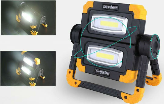 Superfire Rechargeable Jobsite Light LED with Brightness up to 1600lm