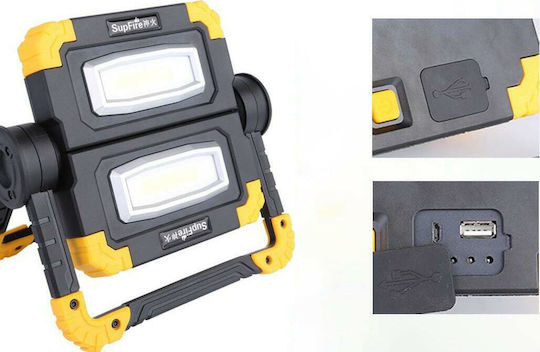 Superfire Rechargeable Jobsite Light LED with Brightness up to 1600lm