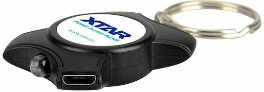 XTAR Rechargeable Keychain Flashlight LED with Maximum Brightness 5lm X-craft Black Black