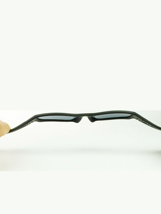 Invu Men's Sunglasses with Black Plastic Frame and Black Lens A2105A
