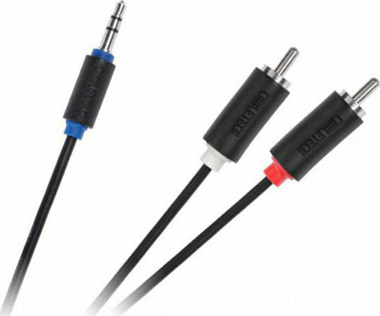 Cabletech Cabletech 3.5mm Jack Cable - RCA Male Black Length 1.8m