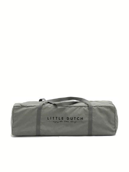 Little Dutch Little Dutch Parquet Παρκοκρέβατο με Στρώμα Γκρι 125x65cm