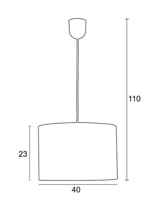 ArkoLight Hängelampe Einfaches Licht für Fassung E27 Beige