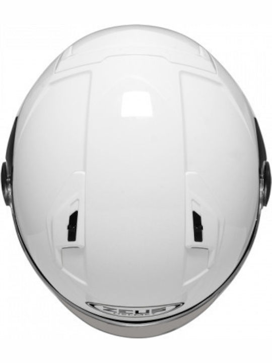 Zeus ZS-213 Alb Cască Moto Jet ECE 22.05 1050gr cu Sunvisor 28605456