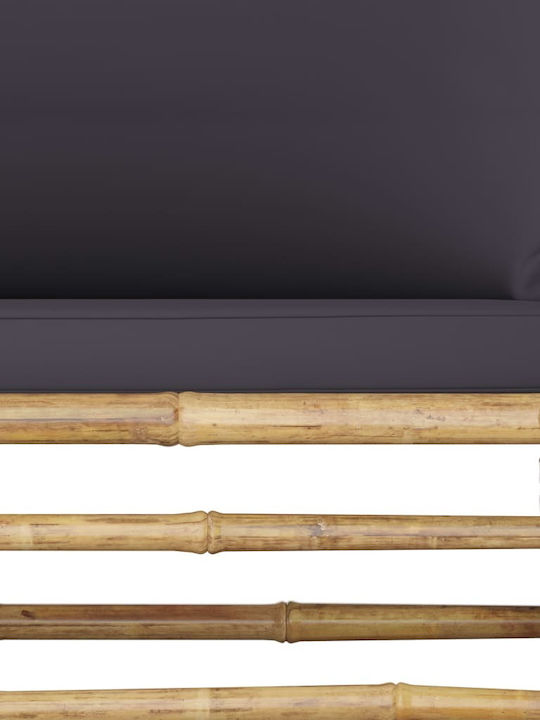 Canapea de colț Exterior Bambus cu Perne 190x65x60cm