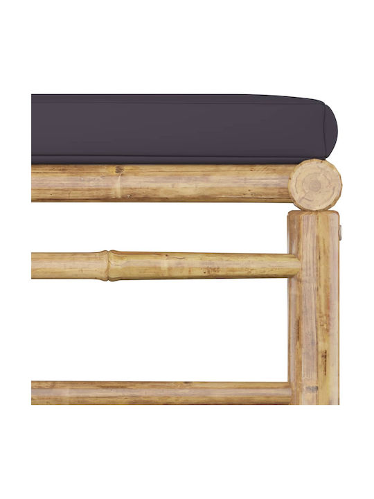 Canapea de colț Exterior Bambus cu Perne 190x65x60cm