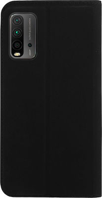 Vivid Synthetic Leather Book Black (Redmi 9T)